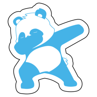 Dabbing Panda Sticker (Baby Blue)